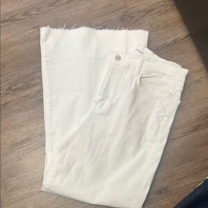 Frame Denim White Le Palazzo Crop